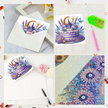 Load image into Gallery viewer, 6PCS Cake DIY Diamond Art Greeting Cards Congratulations Cards & Gifts