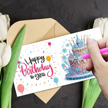 Load image into Gallery viewer, 6PCS Cake DIY Diamond Art Greeting Cards Congratulations Cards & Gifts