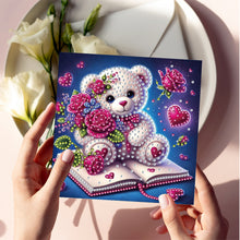 Load image into Gallery viewer, 6PCS Bear DIY Diamond Art Greeting Cards Congratulations Cards & Gifts
