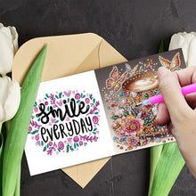 Load image into Gallery viewer, 6PCS Coffee DIY Diamond Art Greeting Cards Congratulations Cards & Gifts