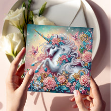 Load image into Gallery viewer, 6PCS White Horse DIY Diamond Art Greeting Cards Congratulations Cards & Gifts