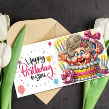 Load image into Gallery viewer, 6PCS Birthday Surprise DIY Diamond Art Greeting Cards Congratulations Cards