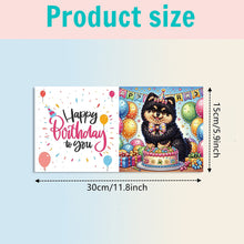 Load image into Gallery viewer, 6PCS Dog Birthday DIY Diamond Art Greeting Cards Congratulations Cards & Gifts