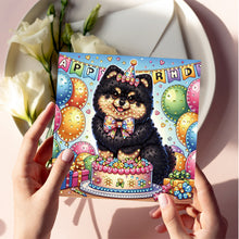 Load image into Gallery viewer, 6PCS Dog Birthday DIY Diamond Art Greeting Cards Congratulations Cards & Gifts