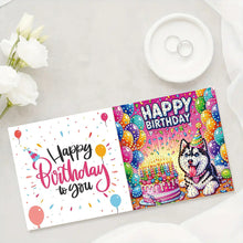 Load image into Gallery viewer, 6PCS Dog Birthday DIY Diamond Art Greeting Cards Congratulations Cards & Gifts