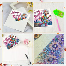 Load image into Gallery viewer, 6PCS Birthday Music DIY Diamond Art Greeting Cards Congratulations Cards & Gifts