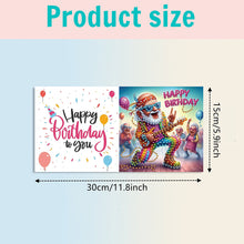 Load image into Gallery viewer, 6PCS Birthday Music DIY Diamond Art Greeting Cards Congratulations Cards & Gifts