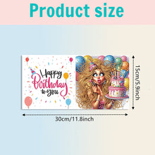 Load image into Gallery viewer, 6PCS Birthday Beauty DIY Diamond Art Greeting Cards Congratulations Cards & Gift
