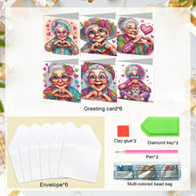 Load image into Gallery viewer, 6PCS Love You DIY Diamond Art Greeting Cards Congratulations Cards & Gifts