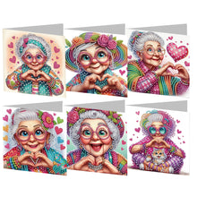 Load image into Gallery viewer, 6PCS Love You DIY Diamond Art Greeting Cards Congratulations Cards & Gifts