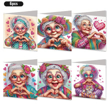 Load image into Gallery viewer, 6PCS Love You DIY Diamond Art Greeting Cards Congratulations Cards & Gifts