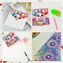 Load image into Gallery viewer, 6PCS Animal Birthday DIY Diamond Art Greeting Cards Congratulations Cards & Gift