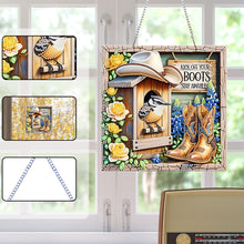 Load image into Gallery viewer, 2D Flat Acrylic DIY Boots Hanging Diamond Art Kits Wall Door Decoration)