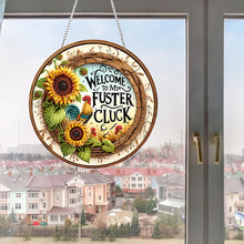 Load image into Gallery viewer, 2D Flat Acrylic DIY Rooster Sunflower Hanging Diamond Art Kits Wall Door Decor