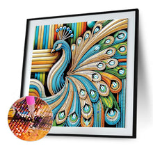 Load image into Gallery viewer, Diamond Painting - Partial Special Shaped - Peacock (30*30CM)