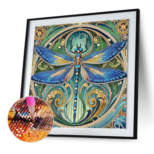 Diamond Painting - Partial Special Shaped - Dragonfly (30*30CM)