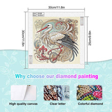 Load image into Gallery viewer, Diamond Painting - Partial Special Shaped - Crane (30*30CM)