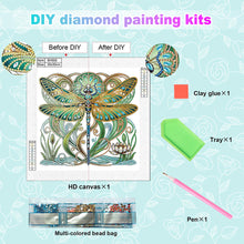 Load image into Gallery viewer, Diamond Painting - Partial Special Shaped - Dragonfly (30*30CM)