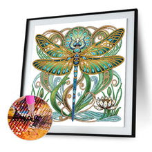 Load image into Gallery viewer, Diamond Painting - Partial Special Shaped - Dragonfly (30*30CM)