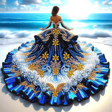 Load image into Gallery viewer, Diamond Painting - Partial Special Shaped - Gorgeous Skirt Girl (30*30CM)