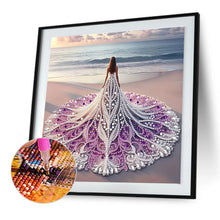 Load image into Gallery viewer, Diamond Painting - Partial Special Shaped - Gorgeous Skirt Girl (30*30CM)