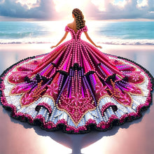 Load image into Gallery viewer, Diamond Painting - Partial Special Shaped - Gorgeous Skirt Girl (30*30CM)