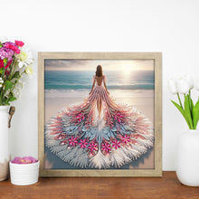 Load image into Gallery viewer, Diamond Painting - Partial Special Shaped - Gorgeous Skirt Girl (30*30CM)