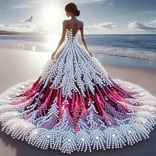 Load image into Gallery viewer, Diamond Painting - Partial Special Shaped - Gorgeous Skirt Girl (30*30CM)
