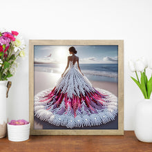 Load image into Gallery viewer, Diamond Painting - Partial Special Shaped - Gorgeous Skirt Girl (30*30CM)