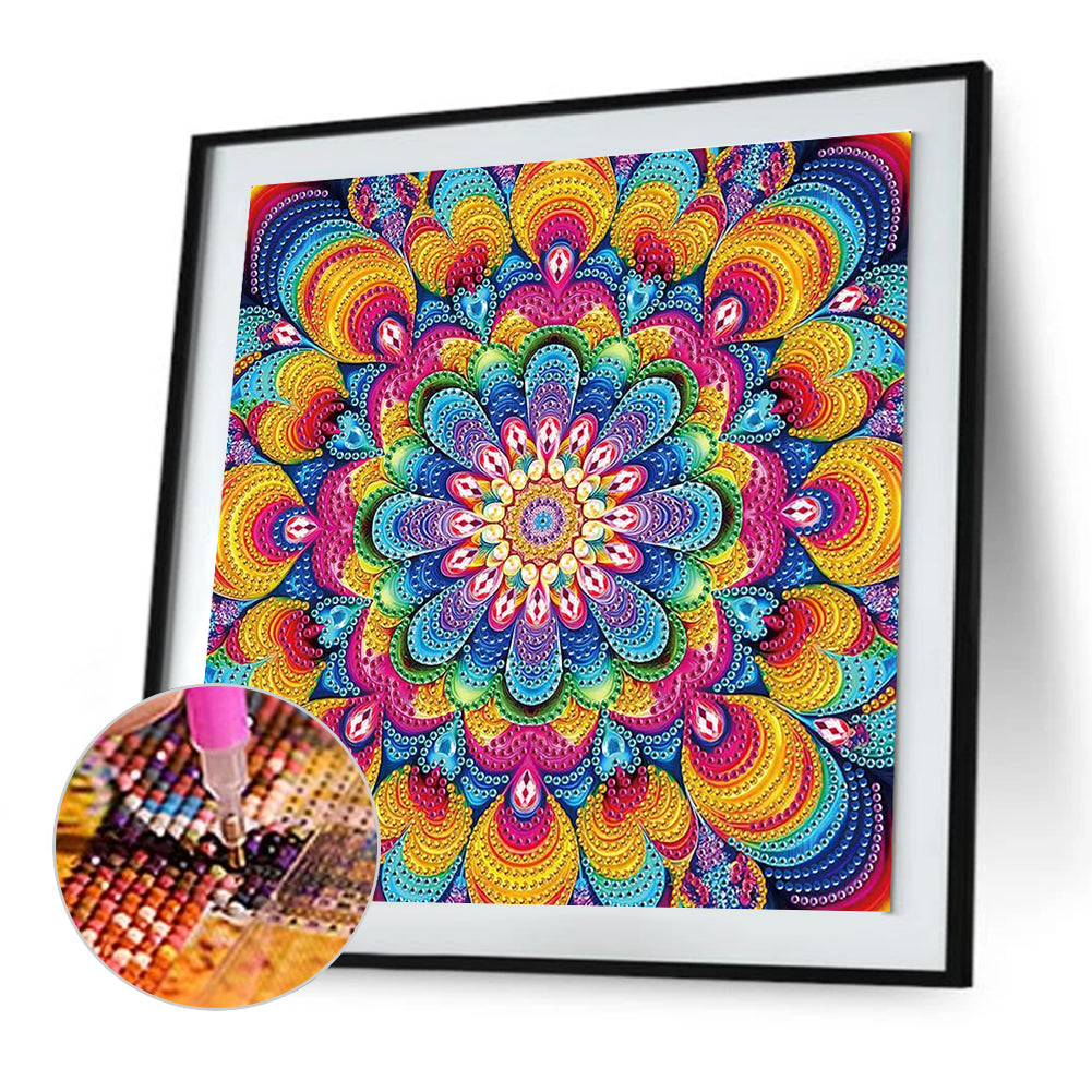 Diamond Painting - Partial Special Shaped - Mandala (30*30CM)