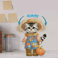 Load image into Gallery viewer, 2D Flat Cat DIY Shaking Head Diamond Painting Desktop Decorations for Home