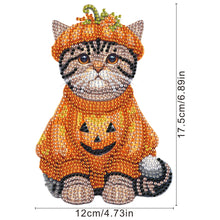 Load image into Gallery viewer, 2D Flat Pumpkin Cat DIY Shaking Head Diamond Painting Desktop Decorations