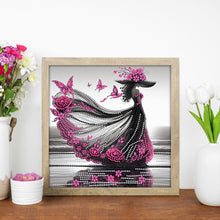 Load image into Gallery viewer, Diamond Painting - Partial Special Shaped - Elegant Lady (30*30CM)