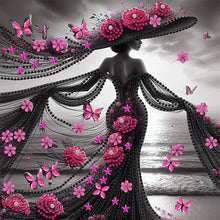 Load image into Gallery viewer, Diamond Painting - Partial Special Shaped - Elegant Lady (30*30CM)