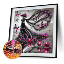 Load image into Gallery viewer, Diamond Painting - Partial Special Shaped - Elegant Lady (30*30CM)