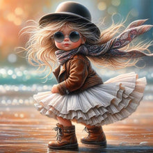 Load image into Gallery viewer, Diamond Painting - Full Round - Cute Little Girl (40*40CM)