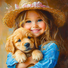 Load image into Gallery viewer, Diamond Painting - Full Round - Cute Little Girl (40*40CM)