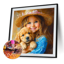 Load image into Gallery viewer, Diamond Painting - Full Round - Cute Little Girl (40*40CM)