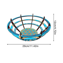 Load image into Gallery viewer, Flower Diamond Painting Wooden Serving Tray Decorative Diamond Art Fruit Tray(A)