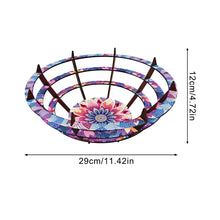 Load image into Gallery viewer, Flower Diamond Painting Wooden Serving Tray Decorative Diamond Art Fruit Tray(D)
