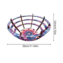Load image into Gallery viewer, Flower Diamond Painting Wooden Serving Tray Decorative Diamond Art Fruit Tray(D)