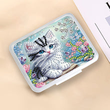 Load image into Gallery viewer, Cat Rhinestones Pill Storage Box Diamond Painting Pill Case for Art Craft