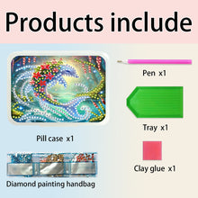 Load image into Gallery viewer, Whale Rhinestones Pill Storage Box Diamond Painting Pill Case for Art Craft