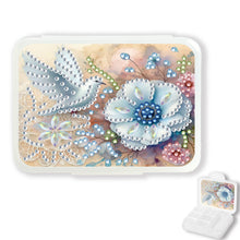 Load image into Gallery viewer, Birds Rhinestones Flowers Pill Storage Box Diamond Painting Pill Case for Art Cr