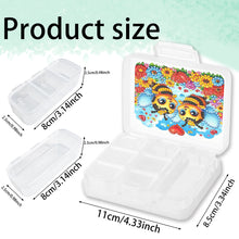 Load image into Gallery viewer, Bee Rhinestones Pill Storage Box Diamond Painting Pill Case for Art Craft