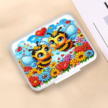 Load image into Gallery viewer, Bee Rhinestones Pill Storage Box Diamond Painting Pill Case for Art Craft