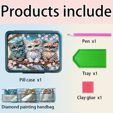 Load image into Gallery viewer, Cat Rhinestones Pill Storage Box Diamond Painting Pill Case for Art Craft