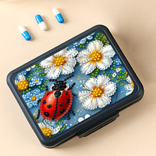 Load image into Gallery viewer, Insect Rhinestones Pill Storage Box Diamond Painting Pill Case for Art Craft