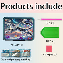 Load image into Gallery viewer, Leopard Rhinestones Pill Storage Box Diamond Painting Pill Case for Art Craft