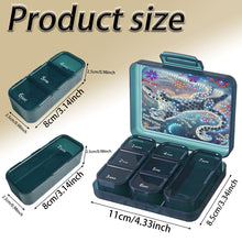 Load image into Gallery viewer, Leopard Rhinestones Pill Storage Box Diamond Painting Pill Case for Art Craft